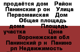 продаётся дом › Район ­ Панинскии р-он › Улица ­ Первомаиская › Дом ­ 37 › Общая площадь дома ­ 32 › Площадь участка ­ 1 000 › Цена ­ 500 000 - Воронежская обл., Панинский р-н, Панино рп Недвижимость » Дома, коттеджи, дачи продажа   